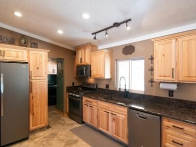 Rustic-Modern Kitchen with Natural Wood & Stone