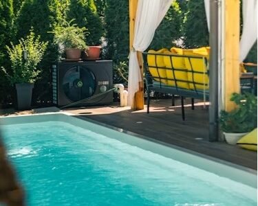 Poolside Pergola with Cozy Lounge