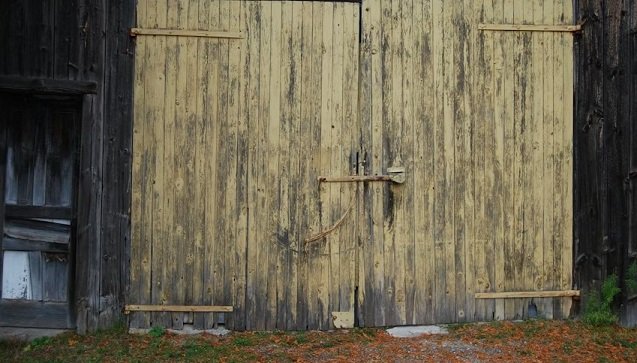 Aged Barn Door with Vintage Charm