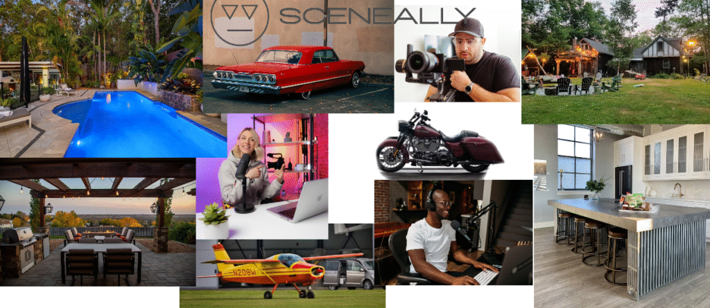 SceneAlly Hero Creators and Influencers rent cars, backyards for content
