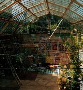 Greenhouse art studio, natural light, a dream for content creators